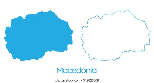 A Map of the country Macedonia