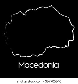 A Map of the country of Macedonia