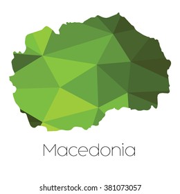 A Map of the country of Macedonia