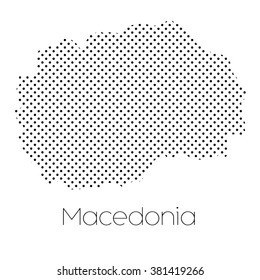 A Map of the country of Macedonia