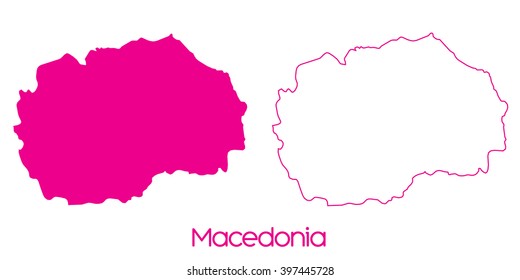 A Map of the country of Macedonia
