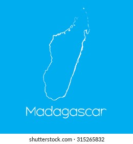 A Map of the country of Madagascar