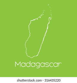 A Map of the country of Madagascar