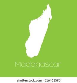 A Map of the country of Madagascar