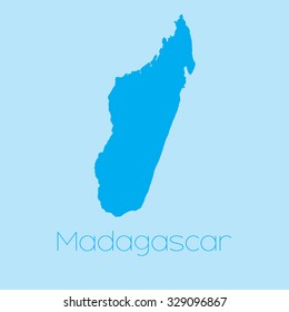 A Map of the country of Madagascar