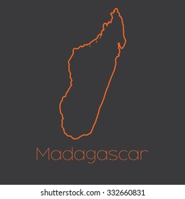 A Map of the country of Madagascar