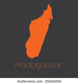 A Map of the country of Madagascar