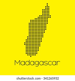A Map of the country of Madagascar