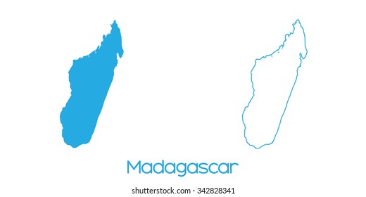 A Map of the country Madagascar