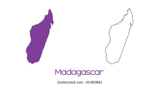 A Map of the country of Madagascar