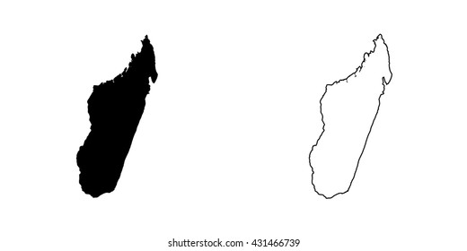 A Map of the country of Madagascar