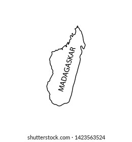 map country madagaskar template design illustration