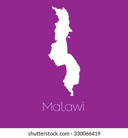 A Map of the country of Malawi