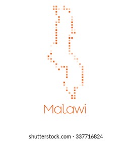 A Map of the country of Malawi