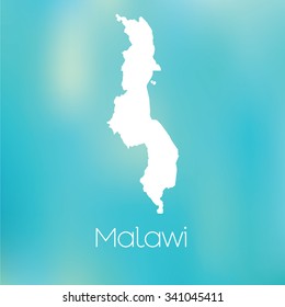 A Map of the country of Malawi