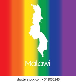 A Map of the country of Malawi