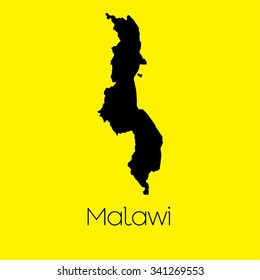 A Map of the country of Malawi