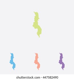 A Map of the country of Malawi