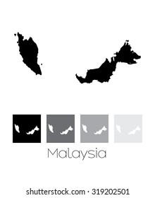 A Map of the country of Malaysia