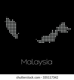 A Map of the country of Malaysia