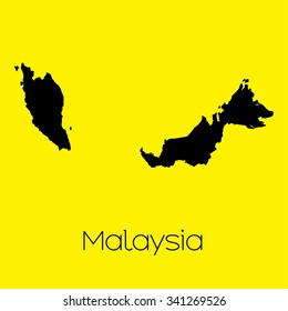 A Map of the country of Malaysia