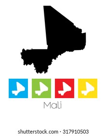 A Map of the country of Mali