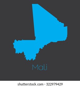 A Map of the country of Mali