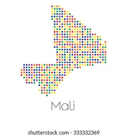A Map of the country of Mali