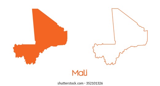 A Map of the country of Mali