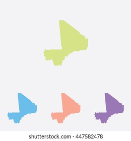 A Map of the country of Mali
