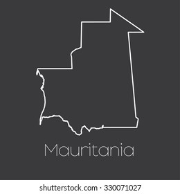 A Map of the country of Mauritania