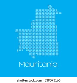 A Map of the country of Mauritania