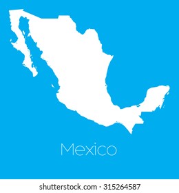 A Map of the country of Mexico