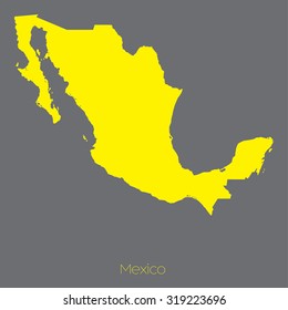 A Map of the country of Mexico