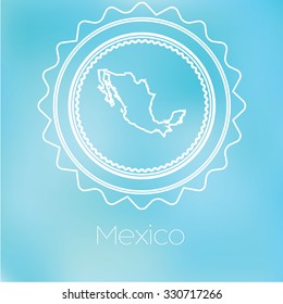 A Map of the country of Mexico