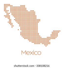 A Map of the country of Mexico