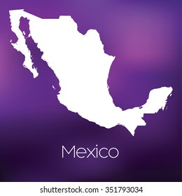 A Map of the country of Mexico