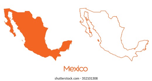 A Map of the country of Mexico
