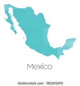 A Map of the country of Mexico