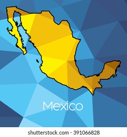 A Map of the country of Mexico
