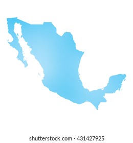 A Map of the country of Mexico