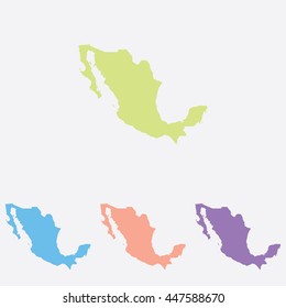 A Map of the country of Mexico