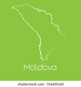 A Map of the country of Moldova