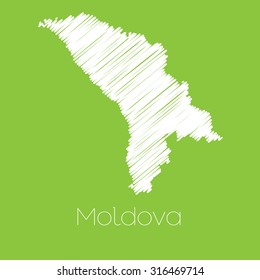A Map of the country of Moldova