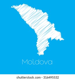 A Map of the country of Moldova
