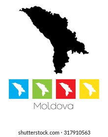 A Map of the country of Moldova