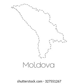 A Map of the country of Moldova