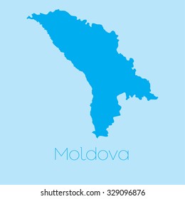 A Map of the country of Moldova