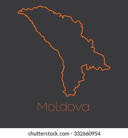 A Map of the country of Moldova