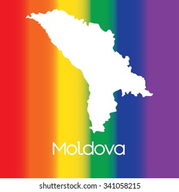 A Map of the country of Moldova